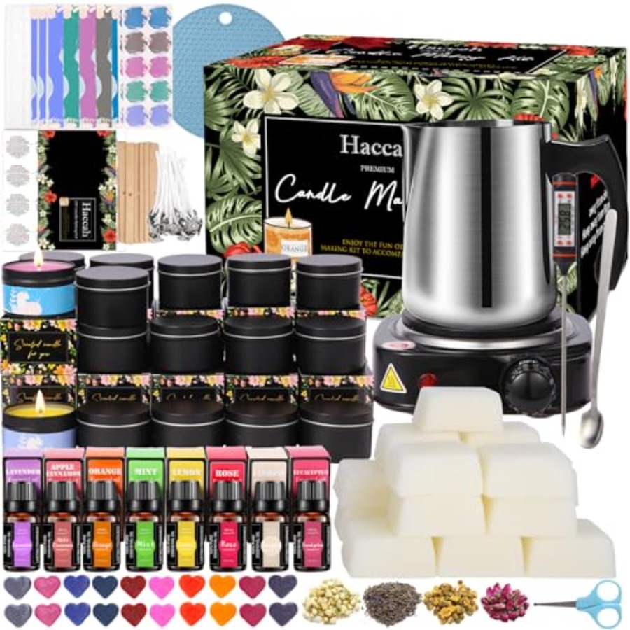 Candle Making Kit For Beginners - Complete Candle Making Kit With Wax