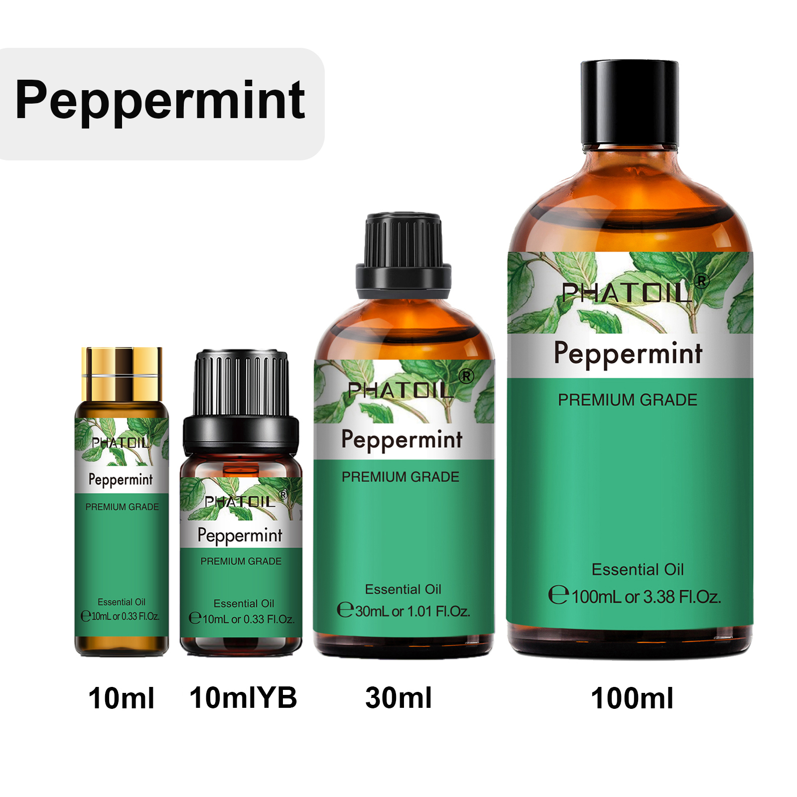 Candle Making Fragrance Oils - PHATOIL 1PCS 10ml/30ml/100ml Natural Peppermint Essential
