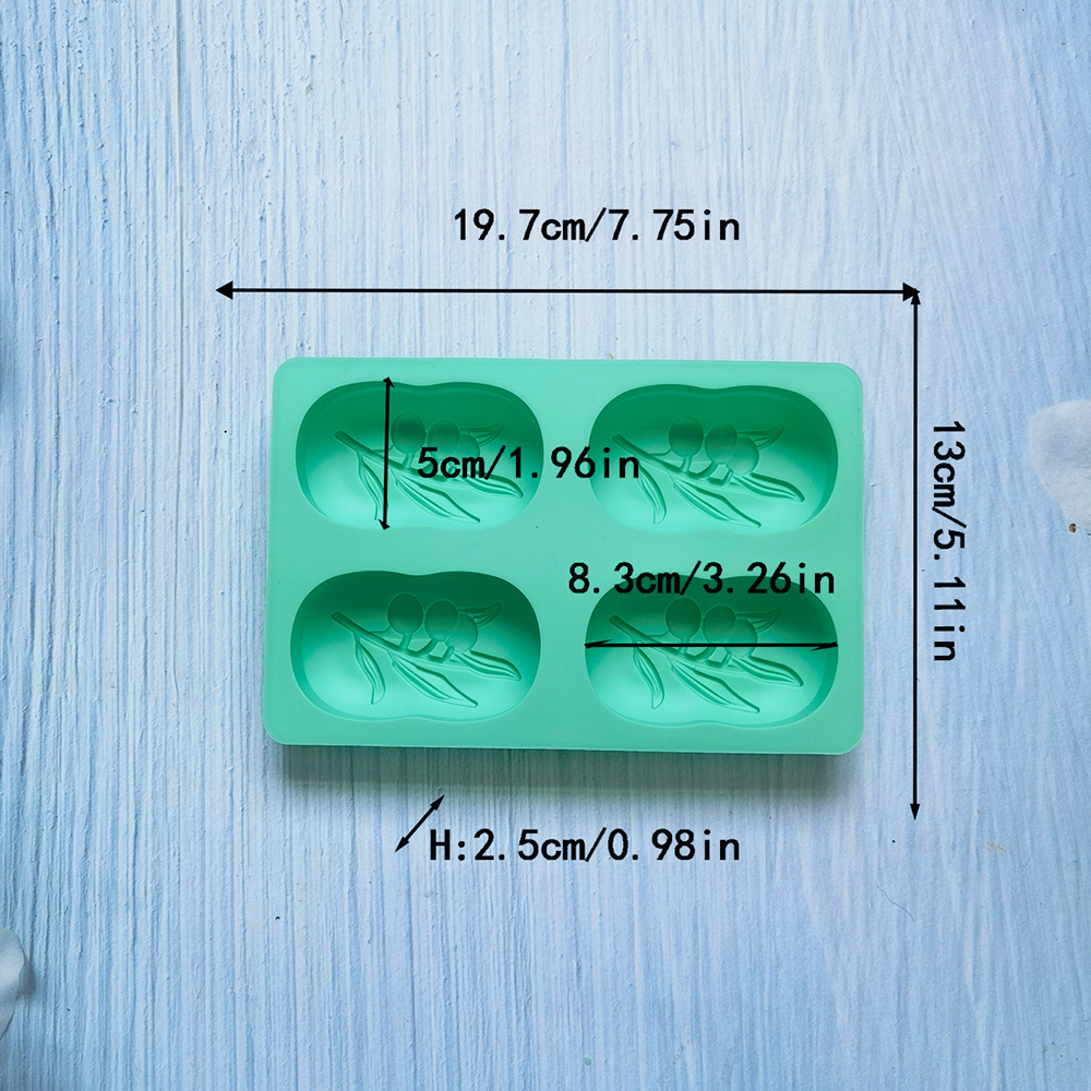 4 Cavities Oval Olive Tree Sil - Candle Making Diy Kit ulasan dan harga