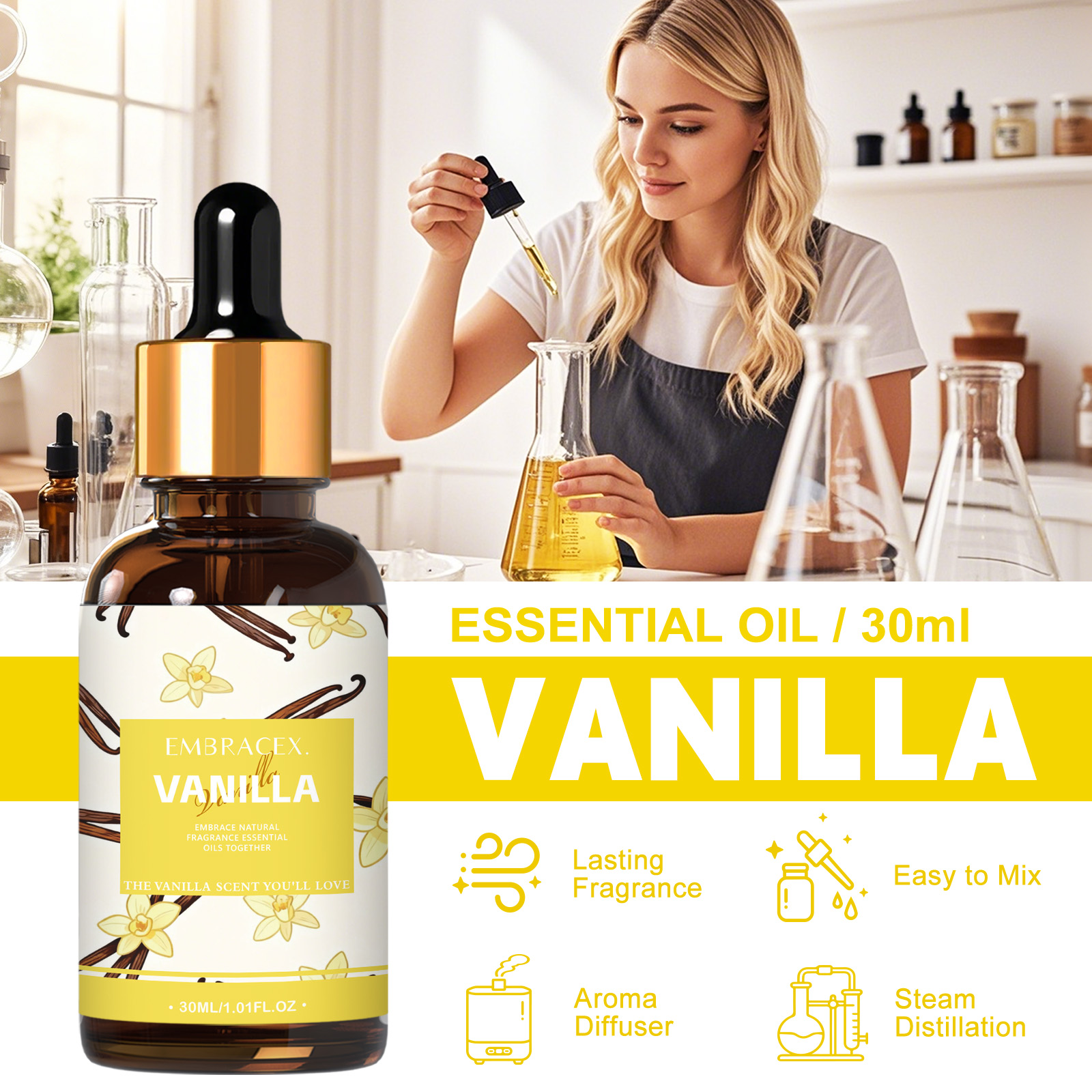 30ml Vanilla Essential Oil Per - Candle Making Essential Oil ulasan dan harga