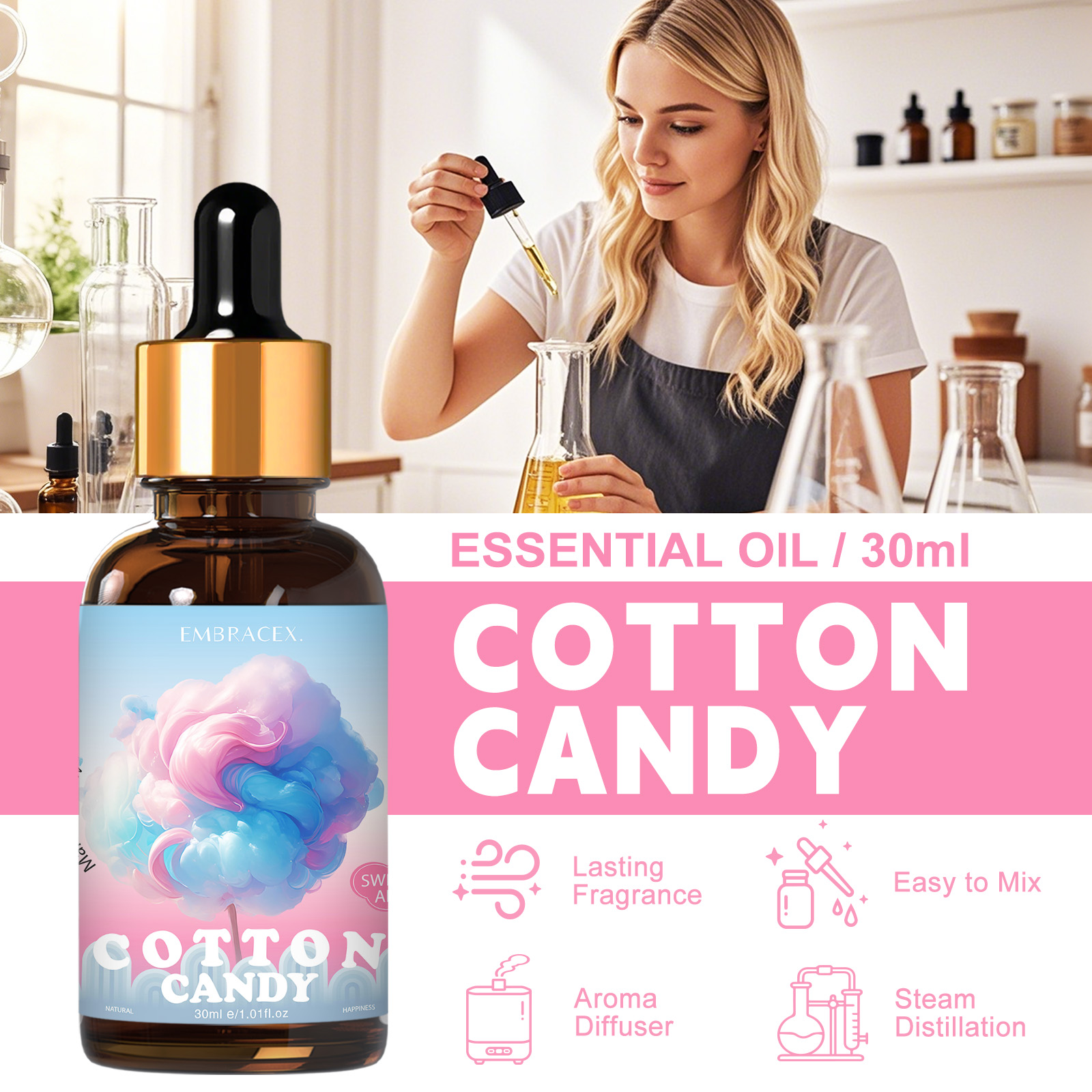 30ml Cotton Candy Essential Oi - Candle Making Fragrance Oils ulasan dan harga