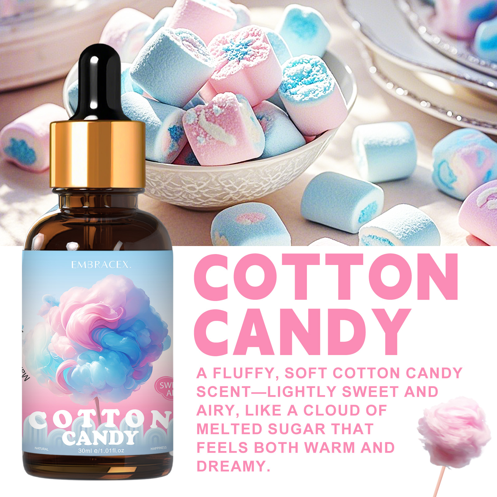 30ml Cotton Candy Essential Oi - Candle Making Fragrance Oils ulasan dan harga