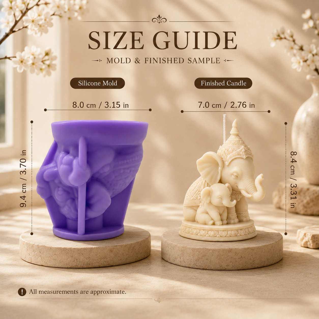 Thai Mother and Child Elephant - Candle Making For Kids ulasan dan harga