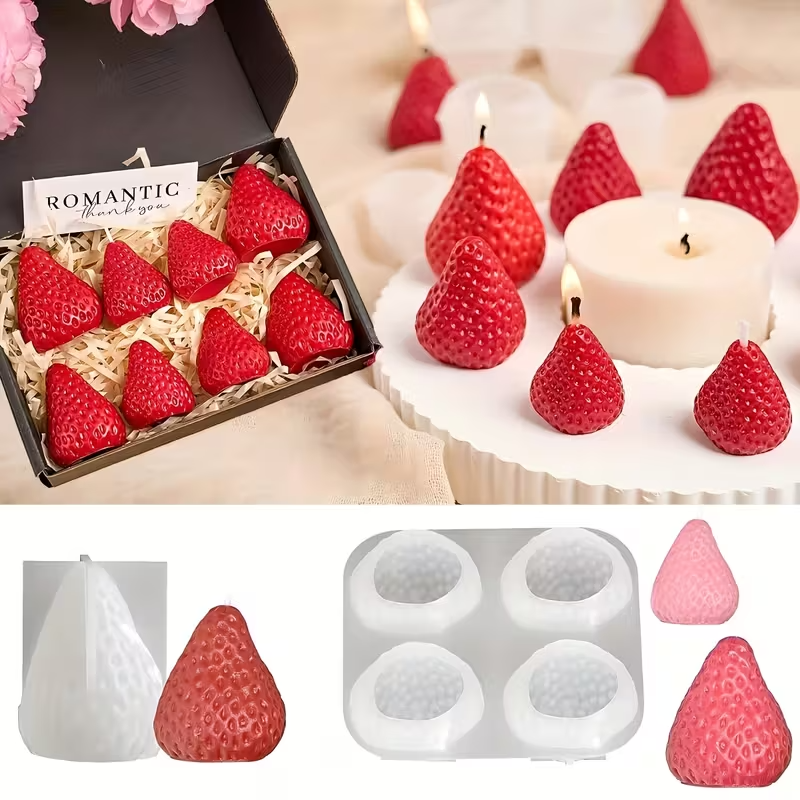 Strawberry Silicone Candle Mol - Candle Making Diy ulasan dan harga