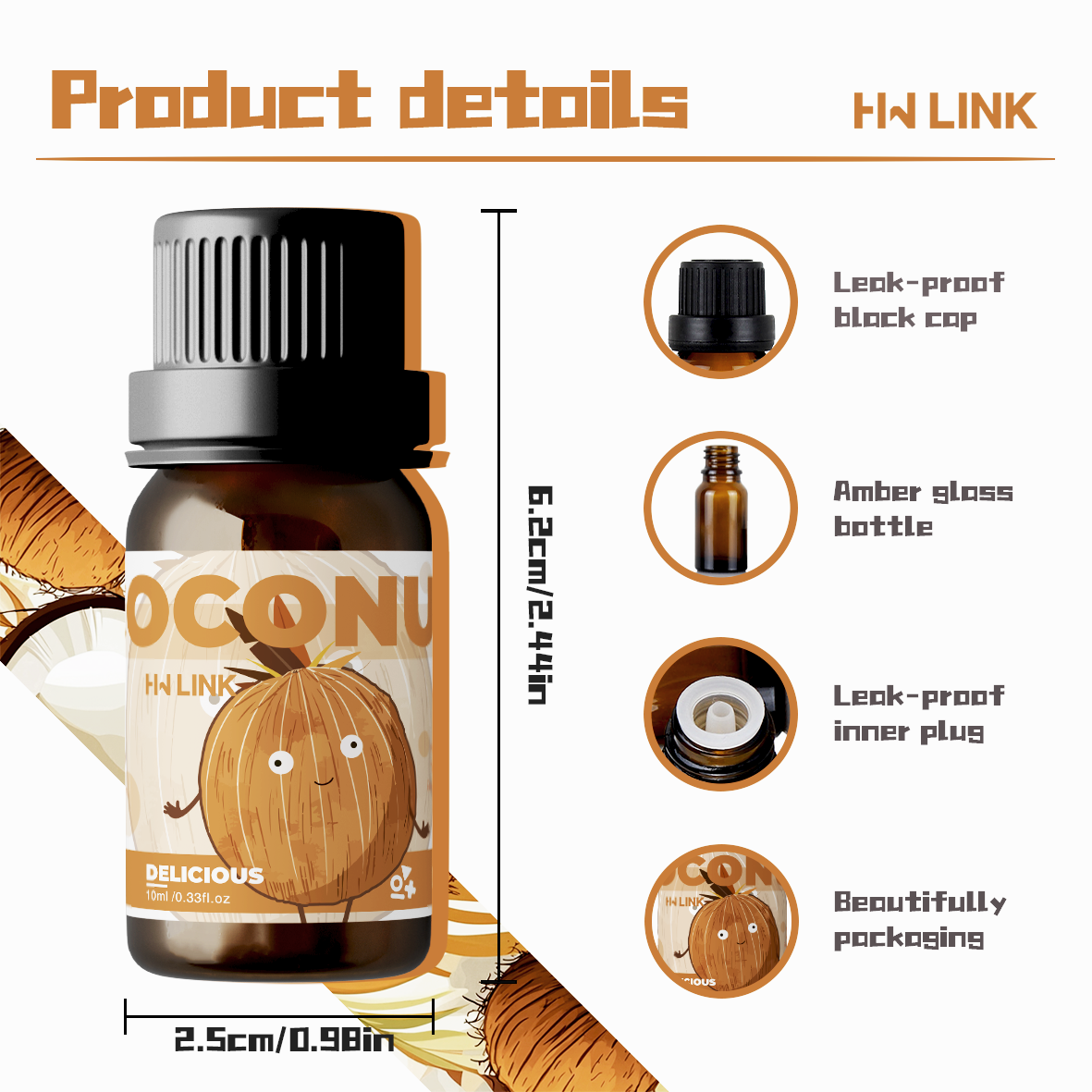 10ml Coconut Essential Oils No - Candle Making Fragrance Oils ulasan dan harga