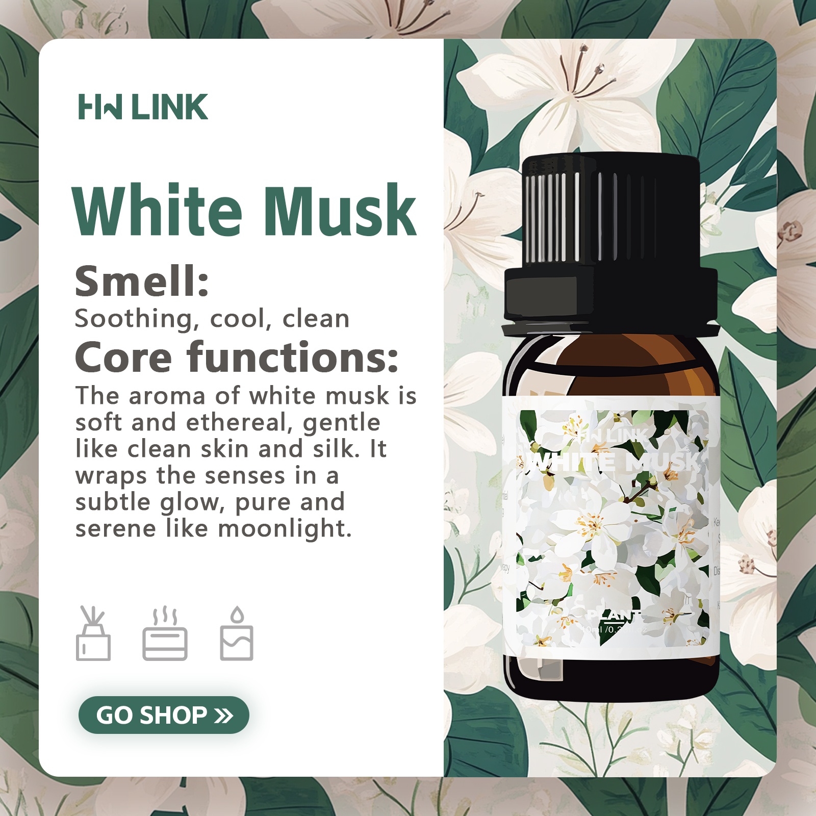 White Musk Essential Oils 10ml - Candle Making Diy ulasan dan harga
