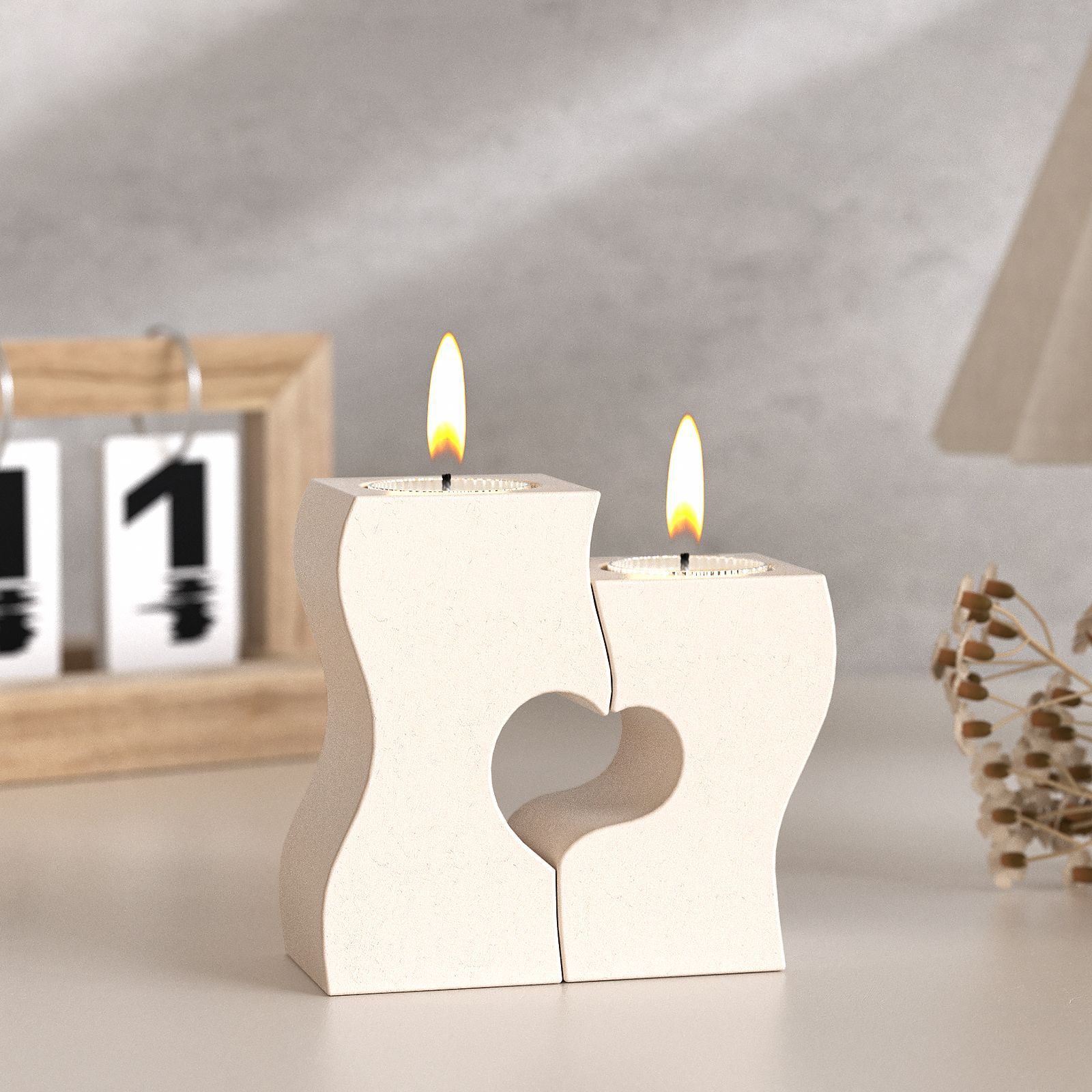S Heart Candlestick Silicone M - Candle Making Diy ulasan dan harga