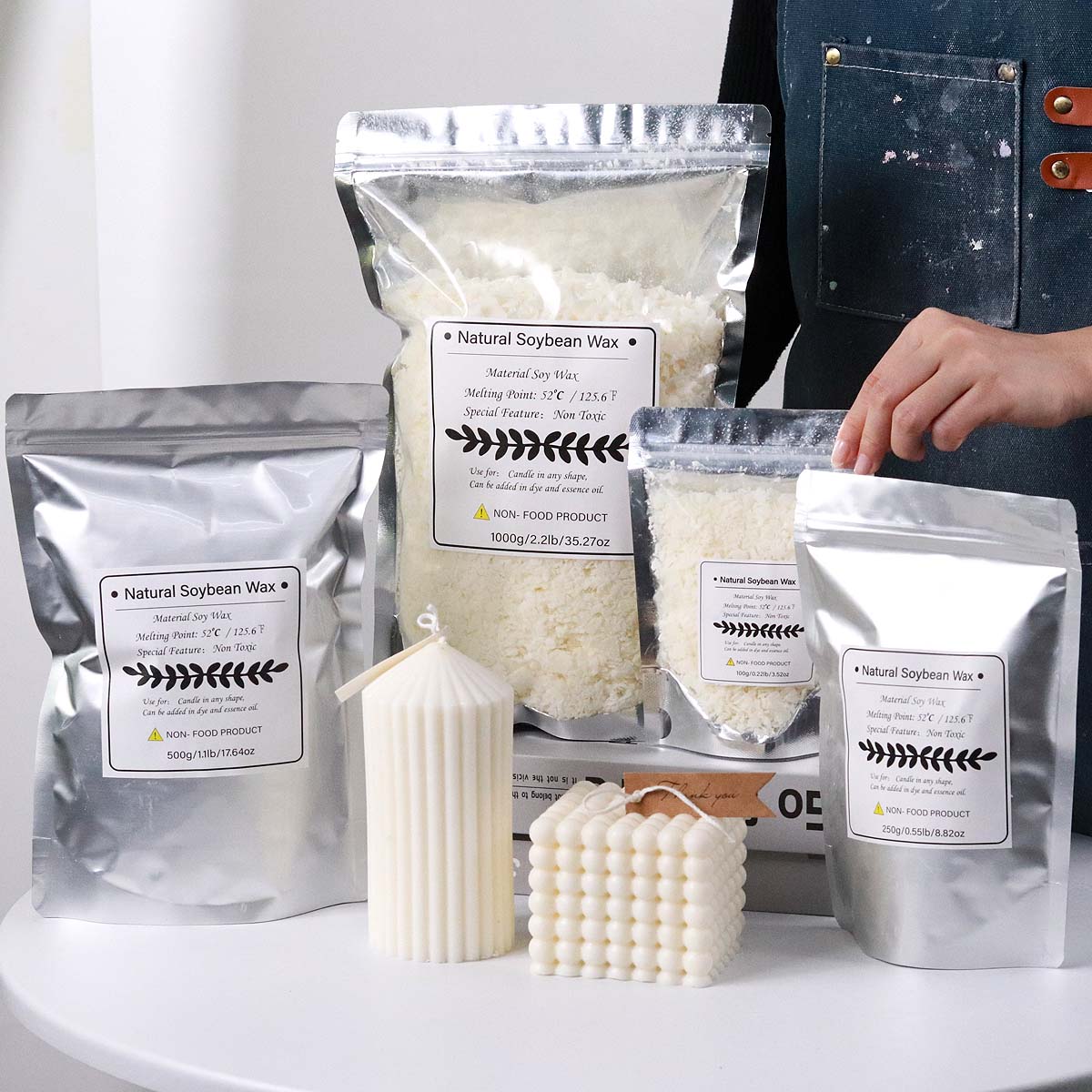 100/250/500/1000g Natural Soy  - Candle Making Diy Kit ulasan dan harga