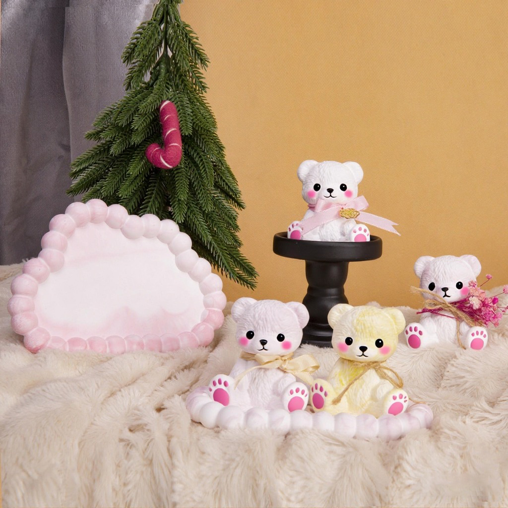 3PCS Couple Bear Silicone Mold - Candle Making Diy ulasan dan harga