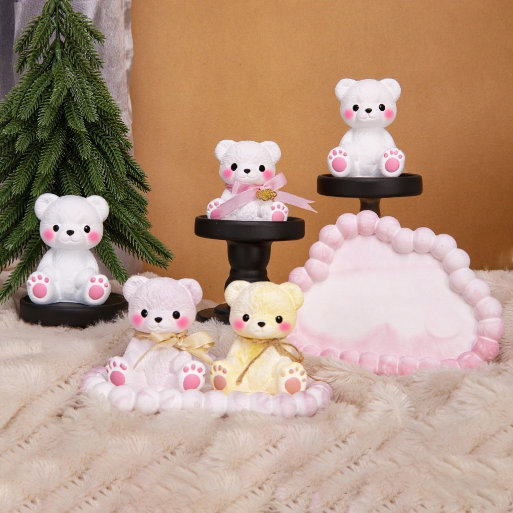 3PCS Couple Bear Silicone Mold - Candle Making Diy ulasan dan harga