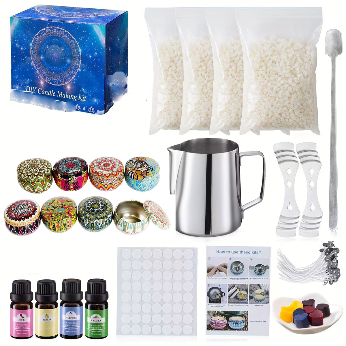 Kaleidoscope-Style Jar Essenti - Candle Making Kit For Beginners ulasan dan harga