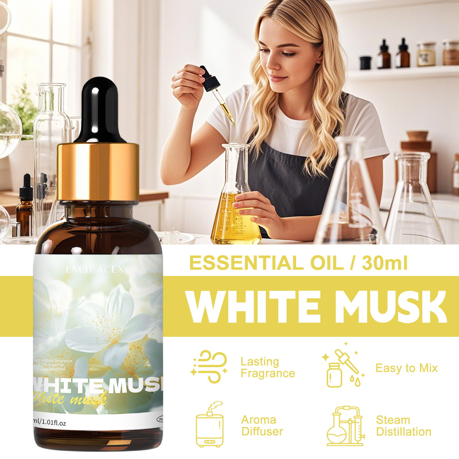 30ml White Musk Essential Oil  - Candle Making Fragrance Oils ulasan dan harga