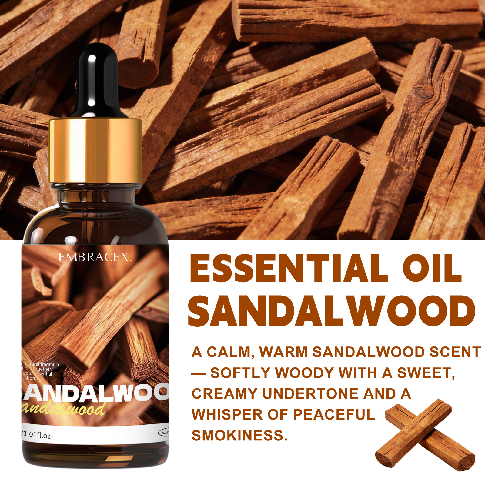 30ml Sandalwood Natural Plant  - Candle Making Fragrance Oils ulasan dan harga